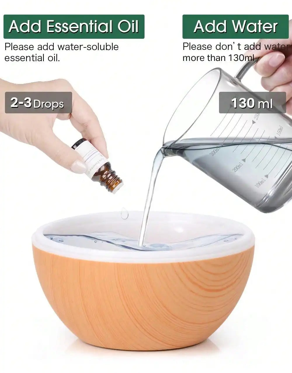 200ml Air Humidifier Essential Oil Diffuser