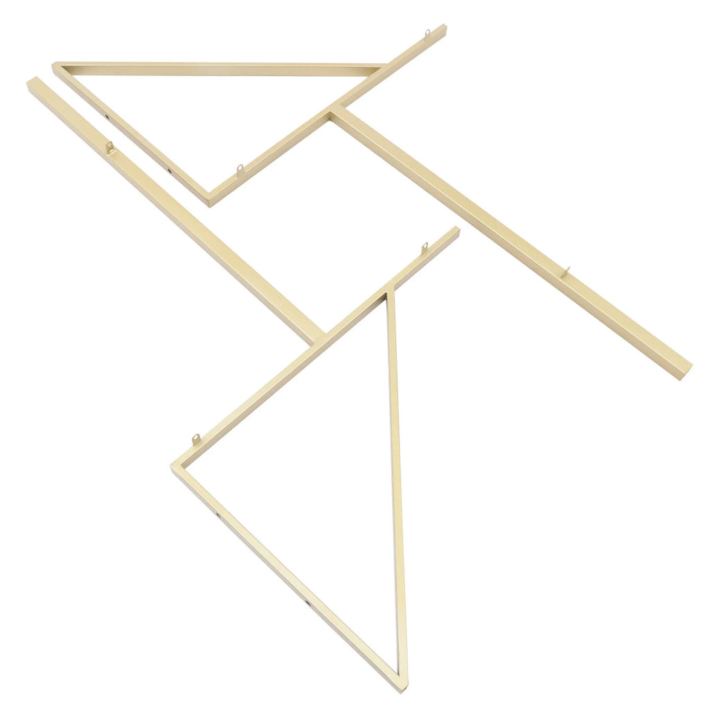 3 Tier White & Gold Wall Mount Ladder Desk Floating Shelves Desk