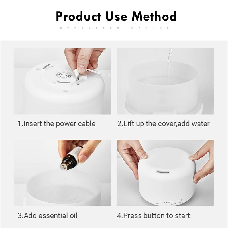 500ML Air Humidifier Essential Oil Diffuser